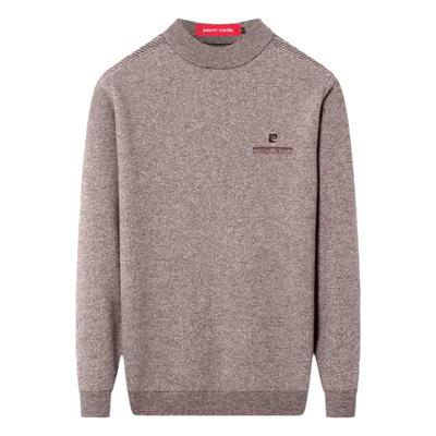 皮尔卡丹羊绒衫男圆领毛衣羊毛衫