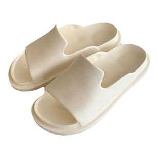 细细条 外穿高级感纯色凉拖男女夏季居家时尚防滑软厚底情侣拖鞋