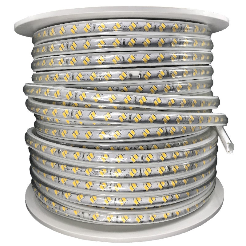 灯带led灯条超亮客厅吊顶家装三色变光软灯条户外防水线形灯220v