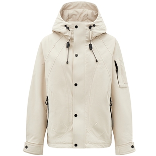 CAT卡特25秋冬新品女士立体裁剪防水保暖短款派克羽绒服商场同款