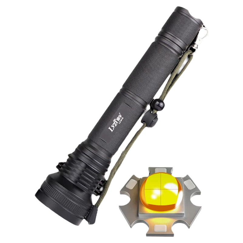 超亮可变焦聚光远射强光手电筒