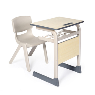 育才单人课桌椅培训班辅导班机构桌椅学校教室补习班学生学习桌椅