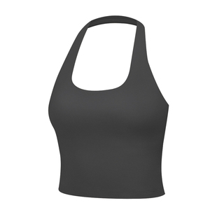 运动内衣女带胸垫美背挂脖瑜伽背心露背吊带普拉提训练服健身上衣