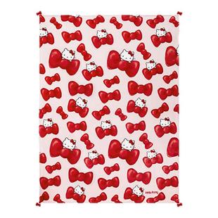 tbh野兽派家居三丽鸥Hello Kitty法兰绒盖毯沙发盖毯办公室午睡毯