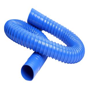 工业吸尘pvc塑胶伸缩软管通风管除尘排风软接头弹簧波纹 蓝色加厚