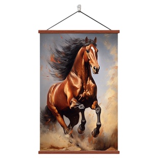 汗血宝马客厅楼梯间玄关装饰画马到成功老板办公室书房挂画大尺寸