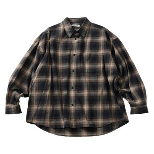 freaks store25秋百搭男女宽松休闲廓形oversize全棉格绒格纹衬衫