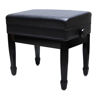 铂西诺实木升降调高钢琴琴凳前低后高凳面儿童带书箱单人钢琴椅凳