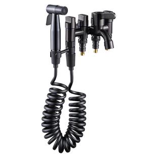 枪灰色一进三出四五出角阀五通水龙头分水阀洗衣机喷枪套装三角阀