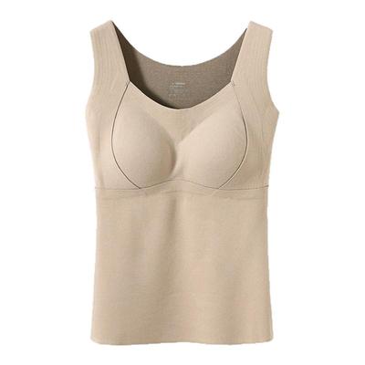 石墨烯保暖吊带背心带胸垫免文胸