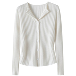 烟柳繁华！气质修身100%纯山羊绒开衫女纯羊绒毛衣针织打底衫秋冬