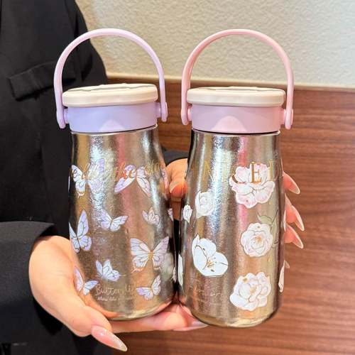 纯钛保温杯大容量吸管杯茶水分离男女士高档钛杯子商务送礼泡茶杯