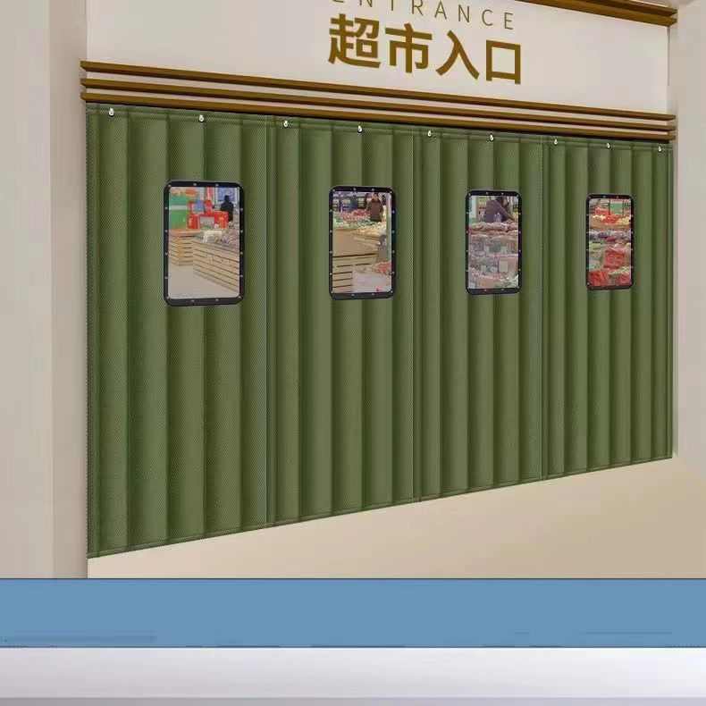 新疆西藏包邮冬季棉门帘加厚挡风保温防水店铺商用商场大门帘隔断