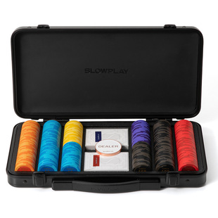 SLOWPLAY哥德尔德州扑克粘土筹码套装专业高端德扑poker牌无面额