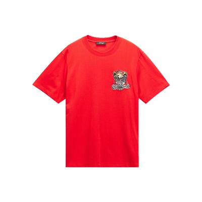 Ed Hardy埃德哈迪春季流行新款美式复古潮牌中国红男士短袖T恤