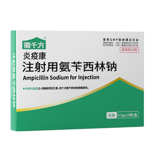 强安林氨苄西林钠注射兽用粉针剂氨苄青霉素猪牛羊鸡拉稀正品兽药