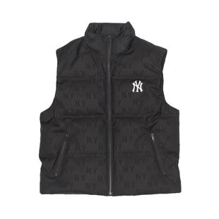 MLB官方 男女情侣潮奢满印老花加厚保暖羽绒马甲25冬季新款DVM03