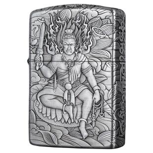 zippo煤油防风打火机官方正品盔甲不动明王送男朋友高档新年礼物