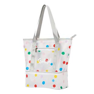 设计师款波点游泳包干湿分离游泳包女手提防水运动健身收纳袋沙滩