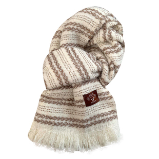 韩系氛围感条纹流苏针织围巾女士冬季2026新款加厚保暖高级感围脖