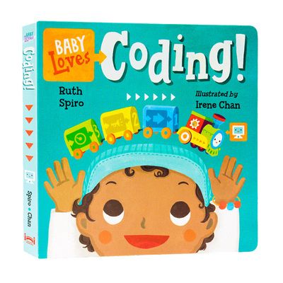 进口英文原版正版小火车和编码Baby Loves Coding! Baby Loves Science萌萌的科学系列 低幼科普3-6岁儿童启蒙英语