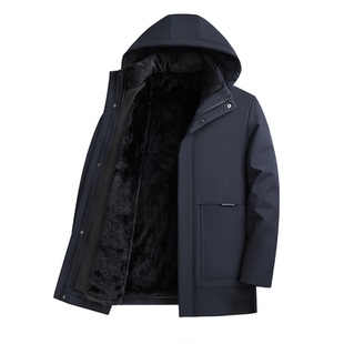 combo/康博商务休闲风连帽羽绒服男90鸭绒可拆卸内胆加厚保暖外套