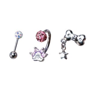 二十二丁目 猫爪耳钉2026新款爆款高级感耳骨钉爆闪流苏耳饰