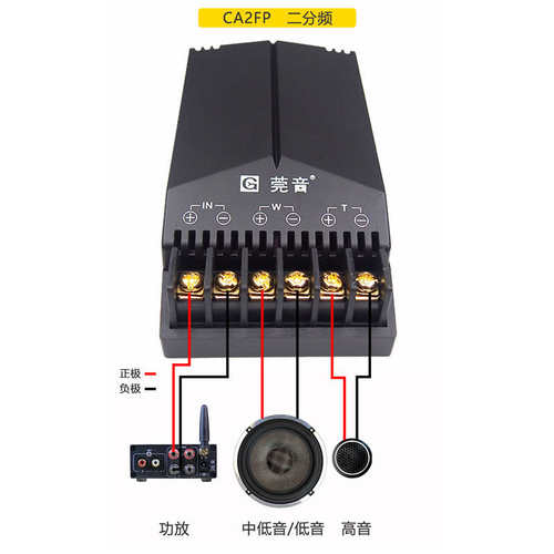 莞音汽车分频器二分频发烧高低音音箱分频器车载音响改装3200Hz