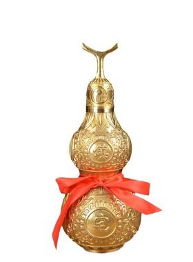 纯铜葫芦摆件开口带盖空心宝葫芦