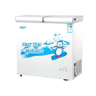 SAST速冻卧式双门双温家用大冰柜冷藏冷冻商用大容量全冷冻冷柜箱