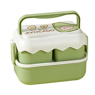 饭盒上班族学生可微波炉加热专用午餐盒女双层分格携带日式便当盒