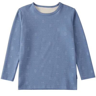 胖男童德绒打底衫宽松保暖衣上衣