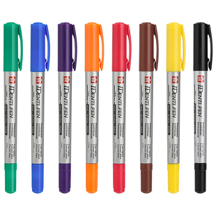 日本Sakura樱花牌小双头勾线笔学生描边手绘画画美术生可用油性彩色描线笔速干耐水不易掉色粗细两头记号笔