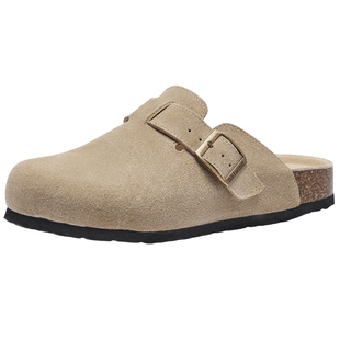 热风复古半拖女2026年春季新款百搭包头拖外穿一脚蹬拖鞋勃肯鞋子