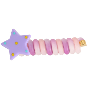 女童头绳泡泡辫电话线发圈高弹力扎头发绳彩色皮筋不伤发儿童头饰