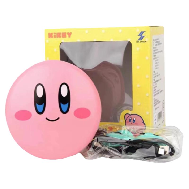 日本正版 星之卡比 kirby周边 卡比挂脖风扇 手持电风扇usb款