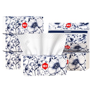 漫花纸巾抽纸家用实惠装整箱大包卫生纸餐巾纸面巾纸手纸擦手