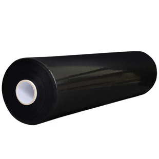 缠绕膜黑色遮光打包膜快递拉伸膜黑膜拉丝pe工业保鲜膜包装膜薄膜