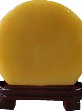 黄玉中式家居客厅圆润玉石天然