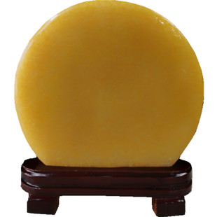 黄玉石头桌面摆件圆润原石客厅书房家居天然石材黄蜡石黄石观赏石