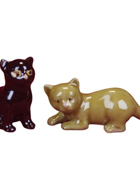 陶瓷小猫咪摆件桌面装饰不褪色不易老化无毒无味无惧高温日晒雨淋