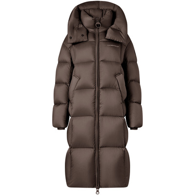 周也同款过膝加厚羽绒服