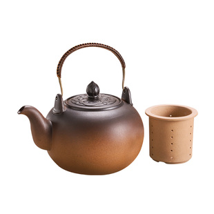 大容量原矿烧水壶家用电陶炉提梁壶陶瓷煮茶壶炭煤气灶明火养生壶