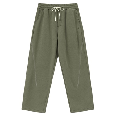 吕小虎冬季加绒加厚针织卫裤男