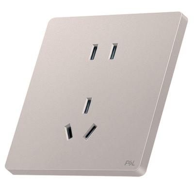 佛山照明一开五孔开关插座暗装灰