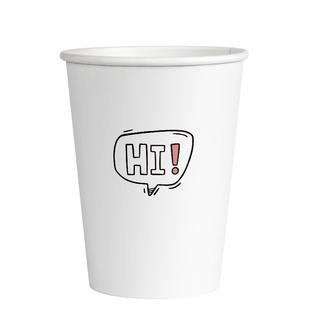 水天缘卡通图案可爱纸杯一次性纸杯家用杯子加厚装豆浆杯可乐杯