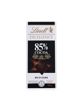 Lindt/瑞士莲官方正品特醇排装100g黑巧克力休闲零食运动健身