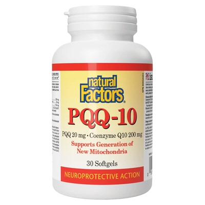 预 NaturalFactors PQQ辅酶Q10软胶囊30粒抵御氧化强化认知记忆