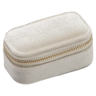 跨境热卖ETSY一件定 制迷你天鹅绒首饰盒珠宝收纳盒便携伴娘礼物