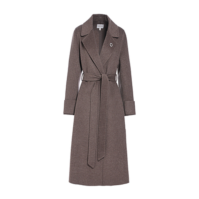 JESSIE双面呢翻领羊毛大衣长外套